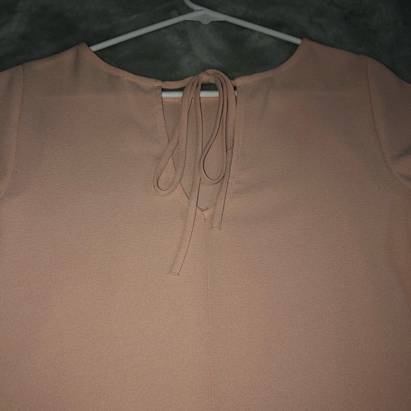 MYSTIC Shift Dress Flutter Sleeve Blush Pink Chic - Picture 4 of 11